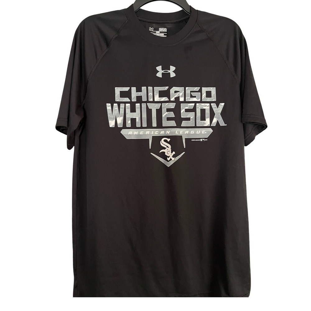 Chicago White Sox HeatGear Shirt Under Armour Mens Medium Black MLB‎ Performance